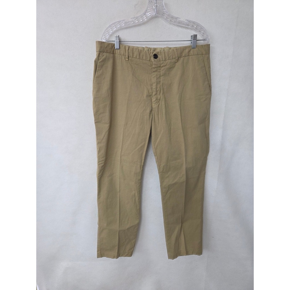 Robert Talbott Mens Douglas Chino Pants Size 36x28 Khaki Made in Italy Stretch